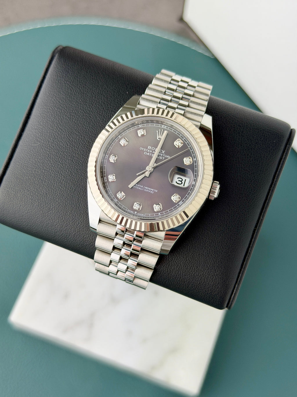 Rolex Datejust 41 – Rhodium Diamond Dial