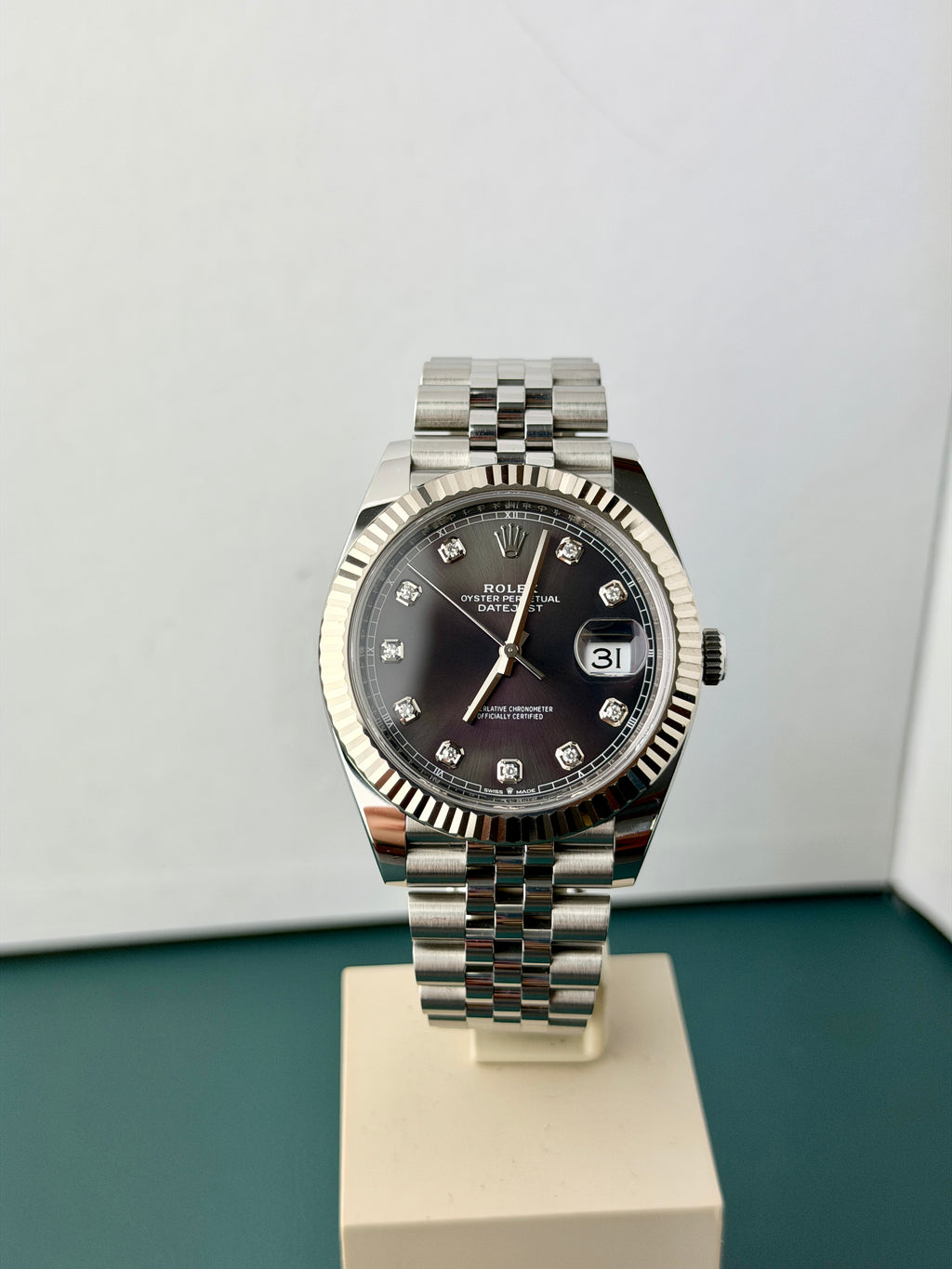 Rolex Datejust 41 – Rhodium Diamond Dial