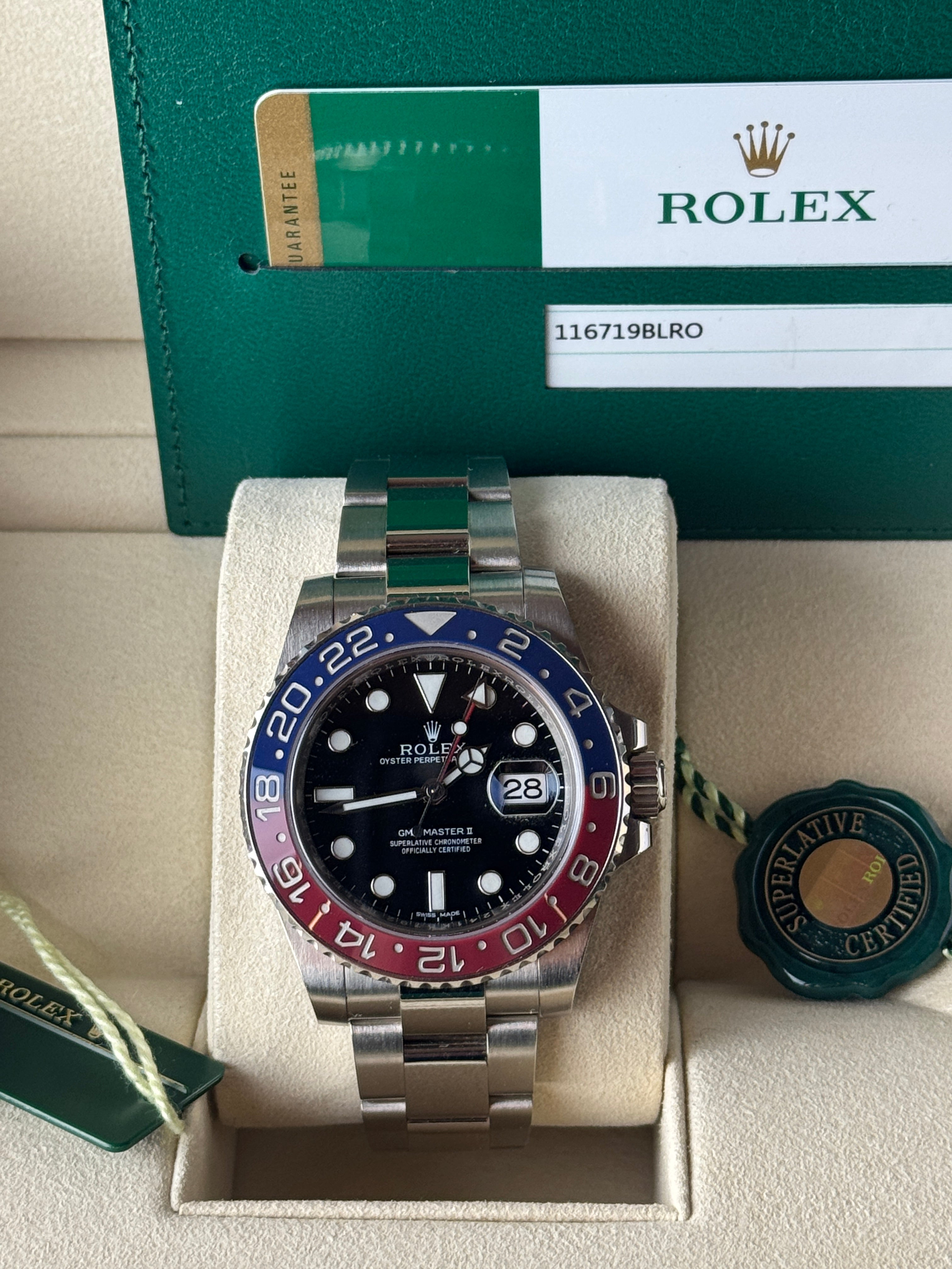 Rolex GMT Pepsi Weissgold 116719BLRo